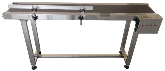Baffle disesuaikan 25m / Min Botol Kaleng Mesin Conveyor Coding