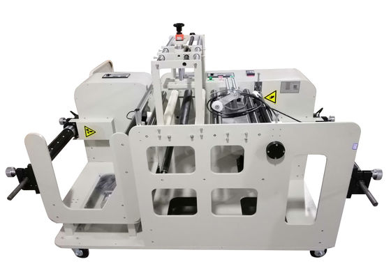 PLC Programmable Film Slitting Rewinding Machine Untuk Automatic Payoff Takeup