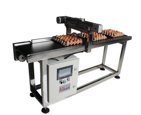 E5 Tanggal Pengkodean Eggs Belt Conveyor Step Motor Driven Variable Frequency
